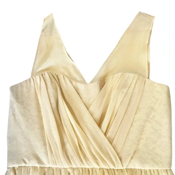 NWT Vera Wang Chiffon Pleated Lace Dress - Picture 7 of 7